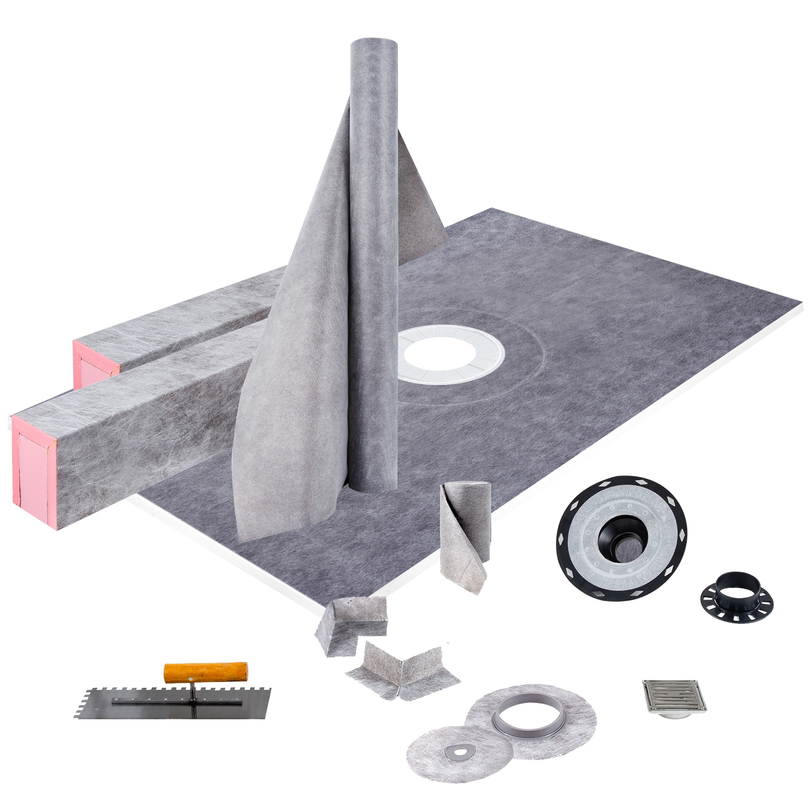 Shower Curb Kit With Abs Bonding Flange And Stainless Steel Grate_voghion.com